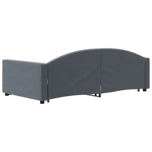 vidaXL daybed med udtræk 100x200 cm velour mørkegrå