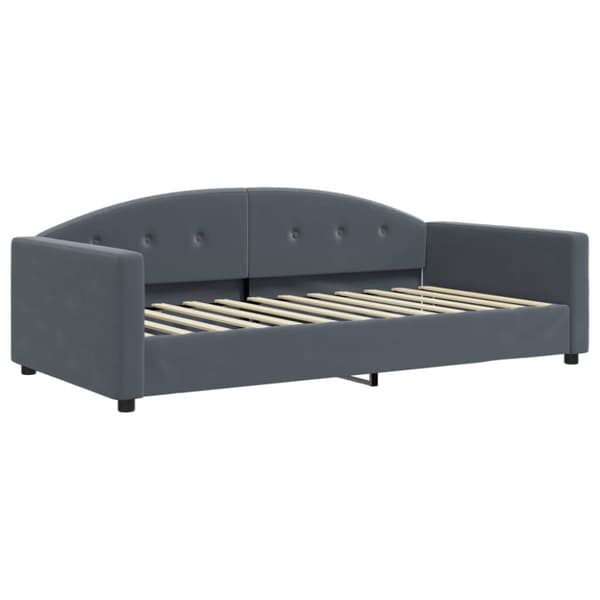 vidaXL daybed med udtræk 100x200 cm velour mørkegrå
