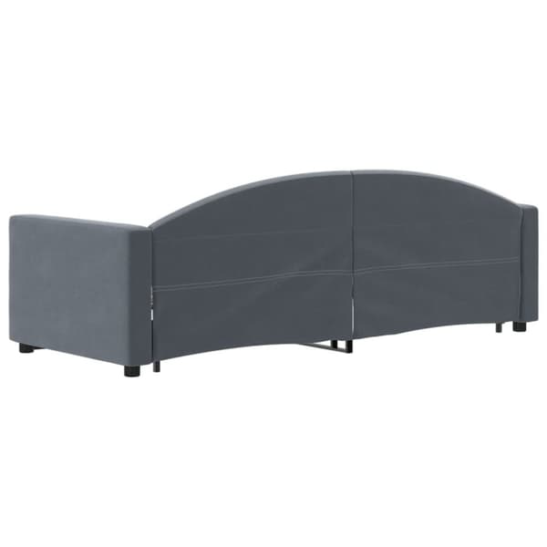vidaXL daybed med udtræk 80x200 cm velour mørkegrå