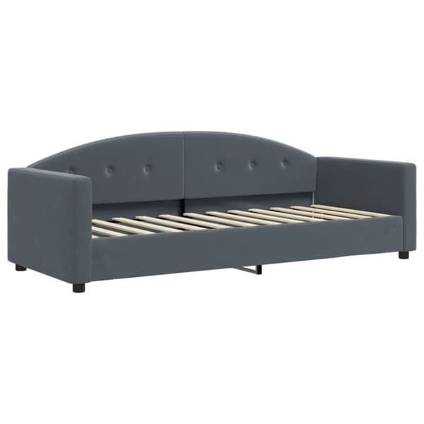 vidaXL daybed med udtræk 80x200 cm velour mørkegrå