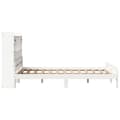 Miniatyrbilde 6 av 11: vidaXL Seng med bokhylle uten madrass hvit 140x200 cm heltre furu