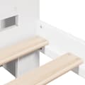 Miniatyrbilde 10 av 11: vidaXL Seng med bokhylle uten madrass hvit 140x200 cm heltre furu