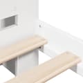 Miniatyrbillede 10 af 11: vidaXL seng med reol uden madras 200x200 cm massivt fyrretræ hvid