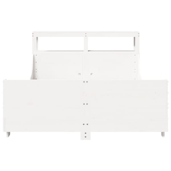 vidaXL Sengeramme uten madrass hvit 140x190 cm heltre furu