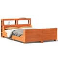 Miniatyrbilde 3 av 11: vidaXL Sengeramme uten madrass voksbrun 140x200 cm heltre furu