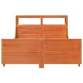 Miniatyrbilde 5 av 11: vidaXL Sengeramme uten madrass voksbrun 140x200 cm heltre furu
