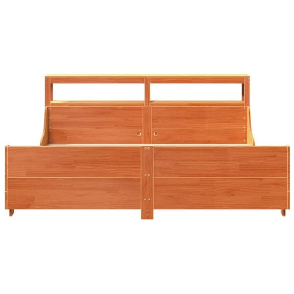 vidaXL Sengeramme uten madrass voksbrun 180x200 cm heltre furu
