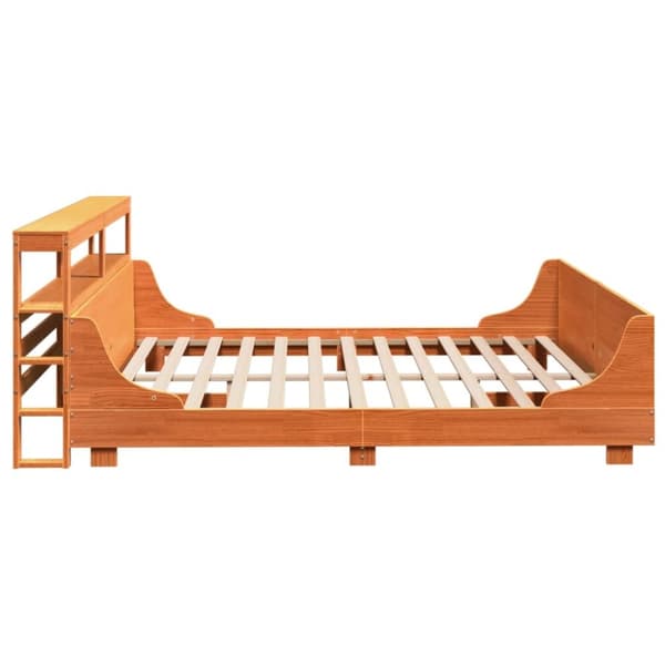 vidaXL Sengeramme uten madrass voksbrun 180x200 cm heltre furu