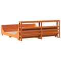 Miniatyrbilde 9 av 11: vidaXL Sengeramme uten madrass voksbrun 180x200 cm heltre furu