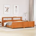 Miniatyrbilde 2 av 11: vidaXL Sengeramme uten madrass voksbrun 180x200 cm heltre furu