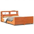 Miniatyrbilde 1 av 11: vidaXL Sengeramme uten madrass voksbrun 160x200 cm heltre furu