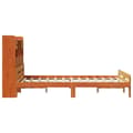 Miniatyrbilde 6 av 11: vidaXL Seng med bokhylle uten madrass voksbrun 120x190 cm heltre furu