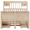 Miniatyrbilde 5 av 11: vidaXL Seng med bokhylle uten madrass 135x190 cm heltre furu