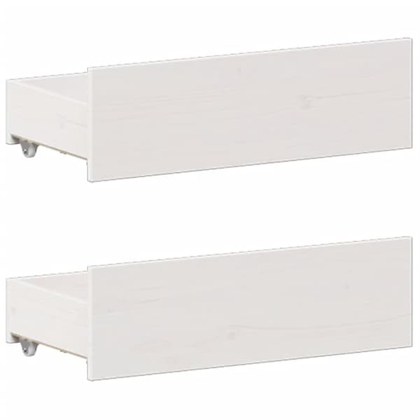 vidaXL Seng med bokhylle uten madrass hvit 140x200 cm heltre furu