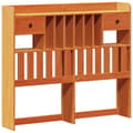 Miniatyrbilde 8 av 11: vidaXL Seng med bokhylle uten madrass voksbrun 120x190 cm heltre furu