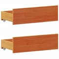 Miniatyrbilde 11 av 11: vidaXL Seng med bokhylle uten madrass voksbrun 120x190 cm heltre furu
