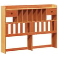 Miniatyrbilde 8 av 11: vidaXL Seng med bokhylle uten madrass voksbrun 160x200 cm heltre furu