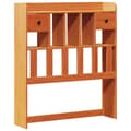 Miniatyrbilde 8 av 11: vidaXL Seng med bokhylle uten madrass voksbrun 90x190 cm heltre furu