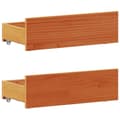 Miniatyrbilde 11 av 11: vidaXL Seng med bokhylle uten madrass voksbrun 90x190 cm heltre furu