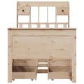 Miniatyrbilde 5 av 11: vidaXL Seng med bokhylle uten madrass 75x190 cm heltre furu