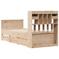 Miniatyrbilde 7 av 11: vidaXL Seng med bokhylle uten madrass 75x190 cm heltre furu