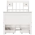 Miniatyrbilde 5 av 11: vidaXL Seng med bokhylle uten madrass hvit 75x190 cm heltre furu