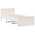 Miniatyrbilde 10 av 11: vidaXL Seng med bokhylle uten madrass hvit 75x190 cm heltre furu
