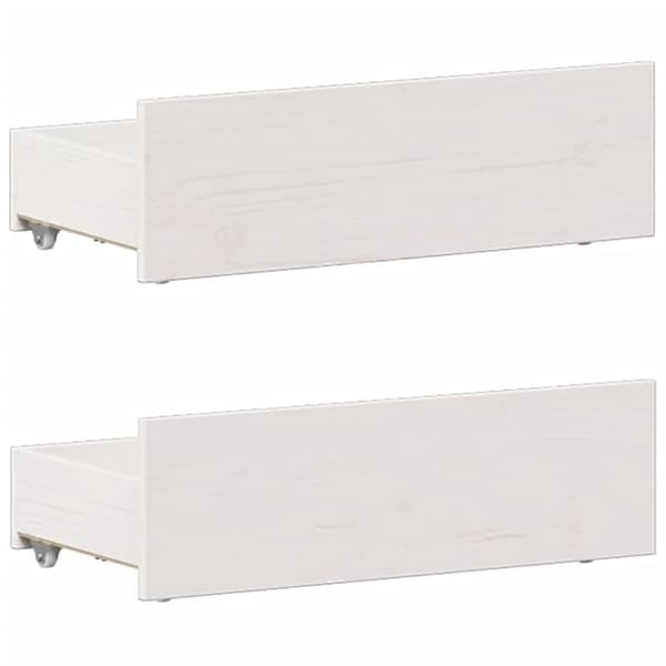vidaXL Seng med bokhylle uten madrass hvit 75x190 cm heltre furu