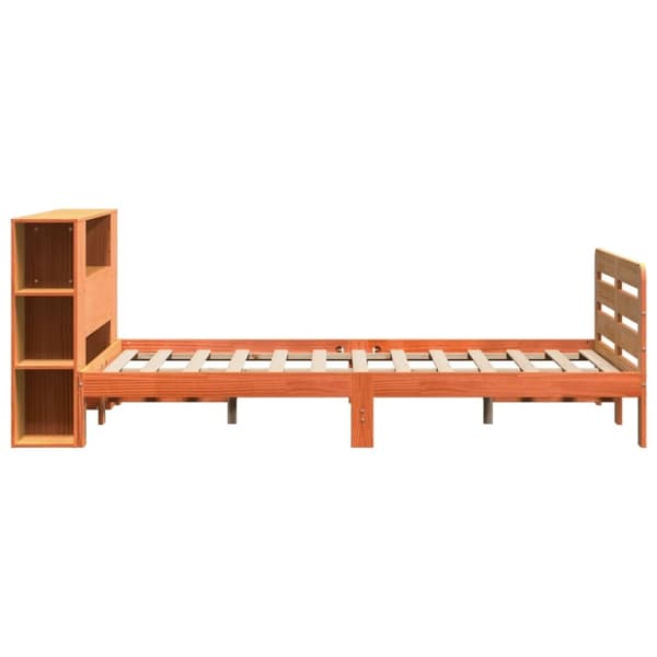 vidaXL Sengeramme uten madrass brun 135x190 cm heltre furu