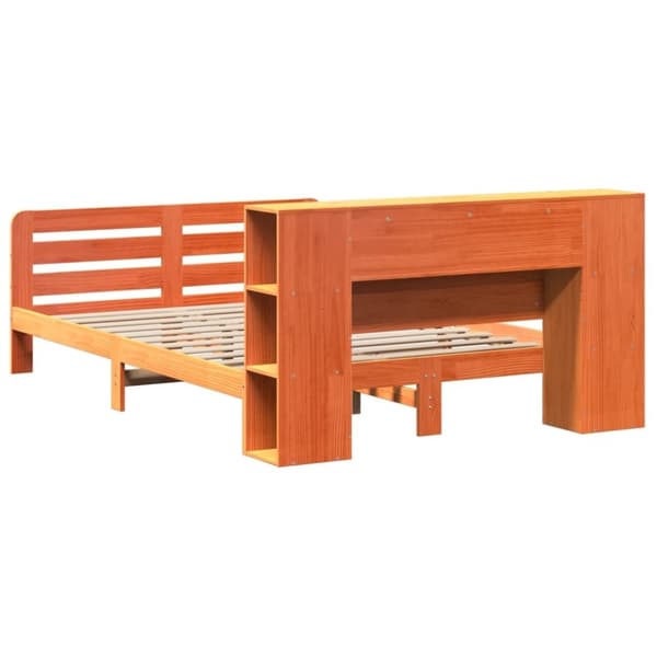 vidaXL Sengeramme uten madrass brun 150x200 cm heltre furu