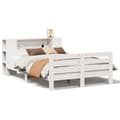 Miniatyrbilde 1 av 11: vidaXL Sengeramme uten madrass hvit 160x200 cm heltre furu