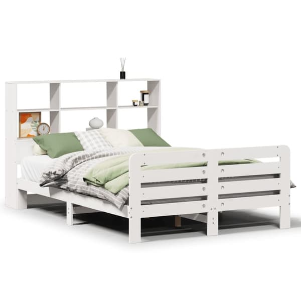 vidaXL Sengeramme uten madrass hvit 150x200 cm heltre furu