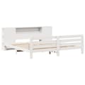 Miniatyrbilde 4 av 11: vidaXL Sengeramme uten madrass hvit 180x200 cm heltre furu