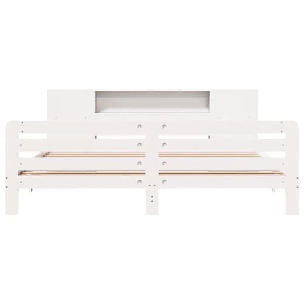vidaXL Sengeramme uten madrass hvit 180x200 cm heltre furu
