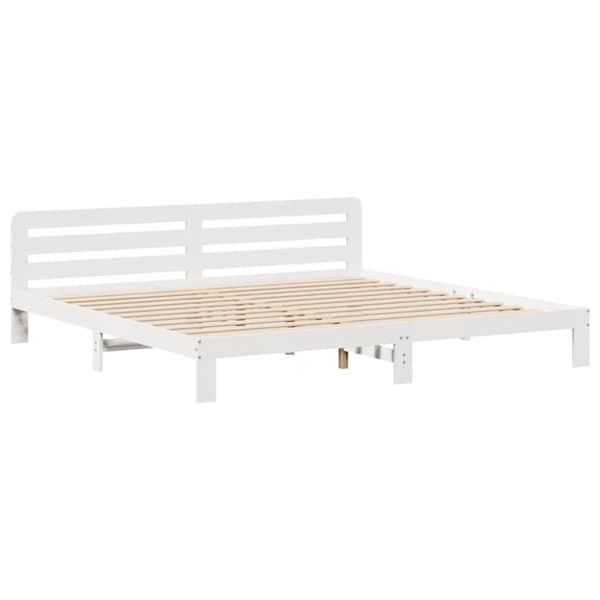 vidaXL Sengeramme uten madrass hvit 180x200 cm heltre furu