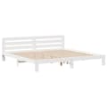 Miniatyrbilde 6 av 11: vidaXL Sengeramme uten madrass hvit 180x200 cm heltre furu