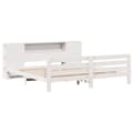 Miniatyrbillede 4 af 11: vidaXL sengeramme uden madras 200x200 cm massivt fyrretræ hvid