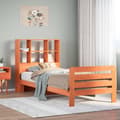 Miniatyrbilde 2 av 11: vidaXL Sengeramme uten madrass voksbrun 90x200 cm heltre furu