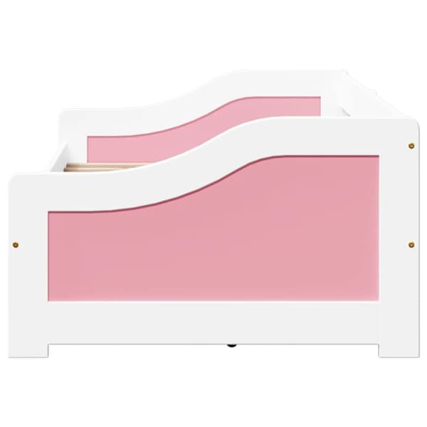 vidaXL daybed med to skuffer uden madras IRUN hvid og lyserød 90x200cm