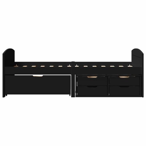 vidaXL sohvasänky 5 laatikolla ilman patjaa IRUN musta 90x200 cm