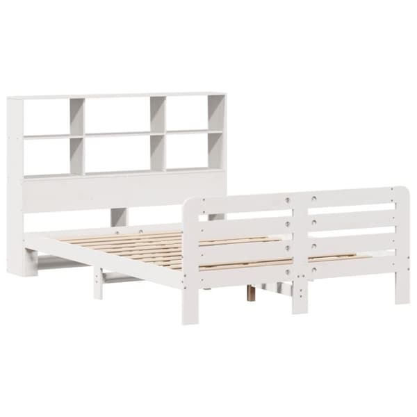 vidaXL Sengeramme uten madrass hvit 120x190 cm heltre furu