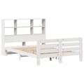 Miniatyrbilde 4 av 11: vidaXL Sengeramme uten madrass hvit 120x190 cm heltre furu