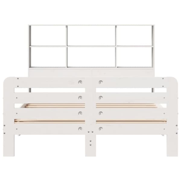 vidaXL Sengeramme uten madrass hvit 120x190 cm heltre furu