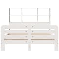 Miniatyrbilde 5 av 11: vidaXL Sengeramme uten madrass hvit 120x190 cm heltre furu