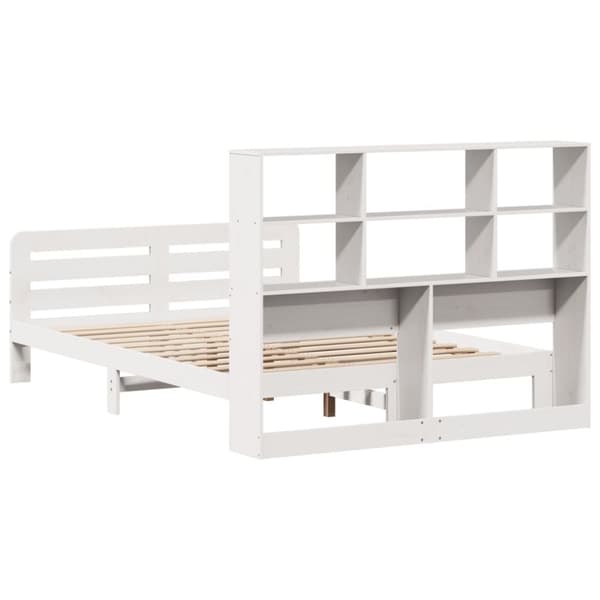vidaXL Sengeramme uten madrass hvit 120x190 cm heltre furu
