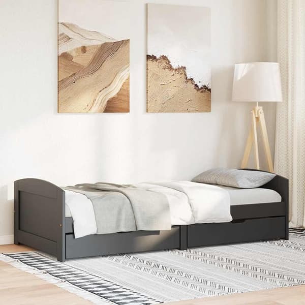 vidaXL -sohvasänky kahdella laatikolla ilman patjaa IRUN musta 90x200cm