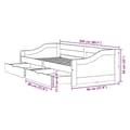 Pikkukuva 11 / 11: vidaXL -sohvasänky kahdella laatikolla ilman patjaa IRUN musta 90x200cm