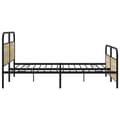 Miniatyrbilde 5 av 8: vidaXL Sengeramme i metall uten madrass sonoma eik 200x200 cm