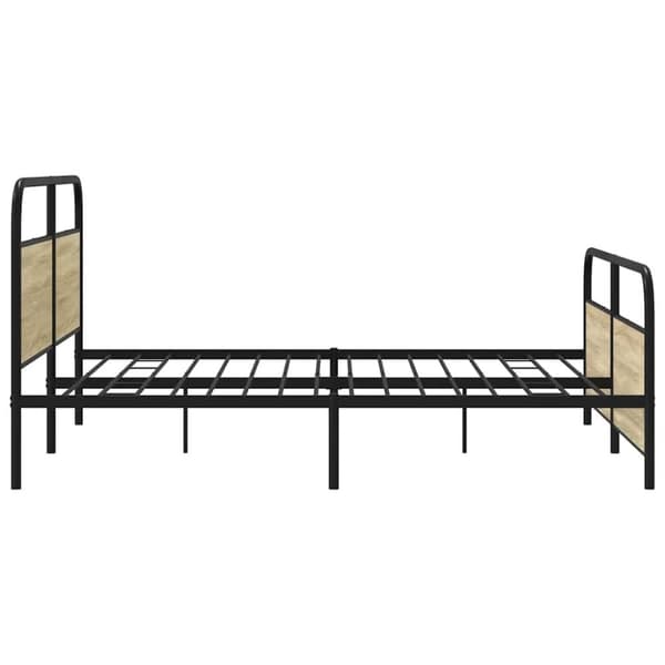 vidaXL Sengeramme i metall uten madrass sonoma eik 200x200 cm