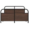 Miniatyrbilde 5 av 9: vidaXL Sengeramme i metall uten madrass brun eik 140x190 cm